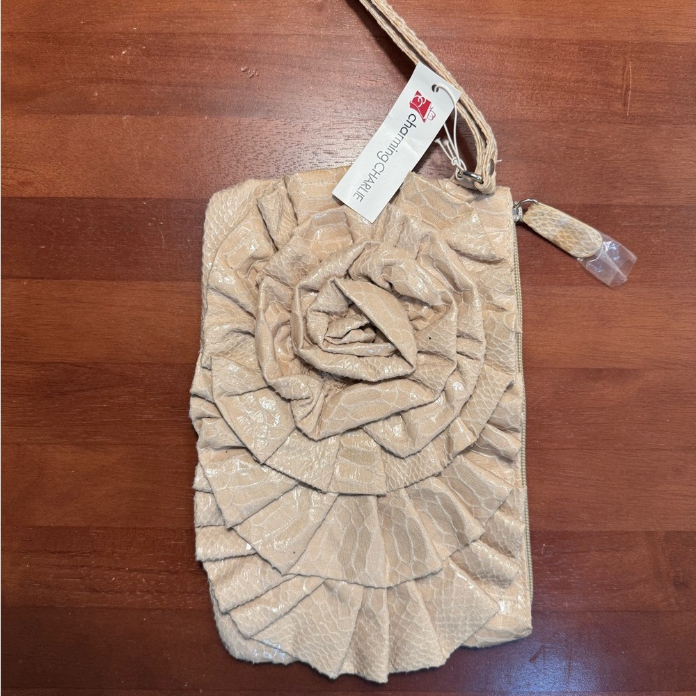 Charming Charlies Beige Clutch Bag